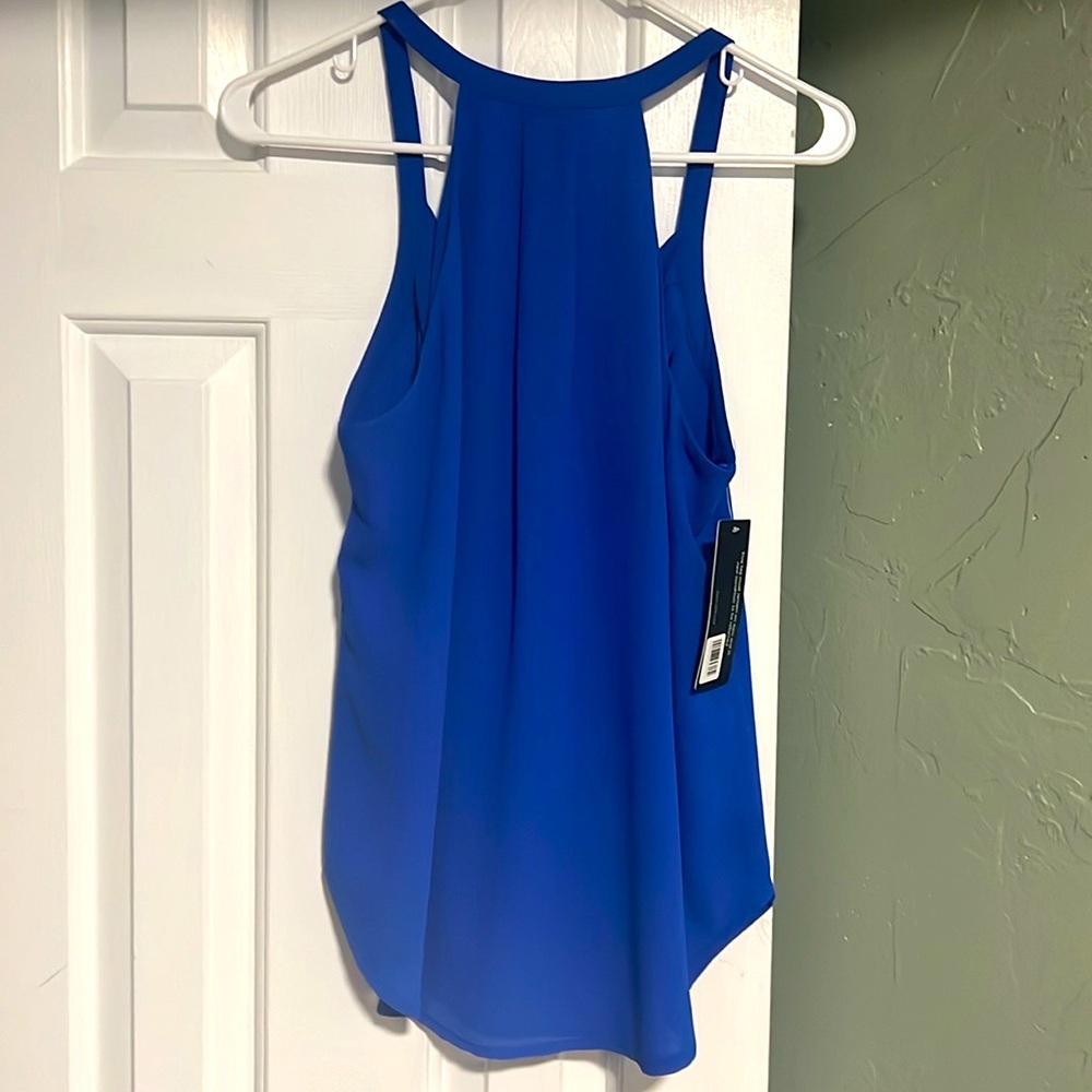 Surplice Halter Style Blouse - Cobalt